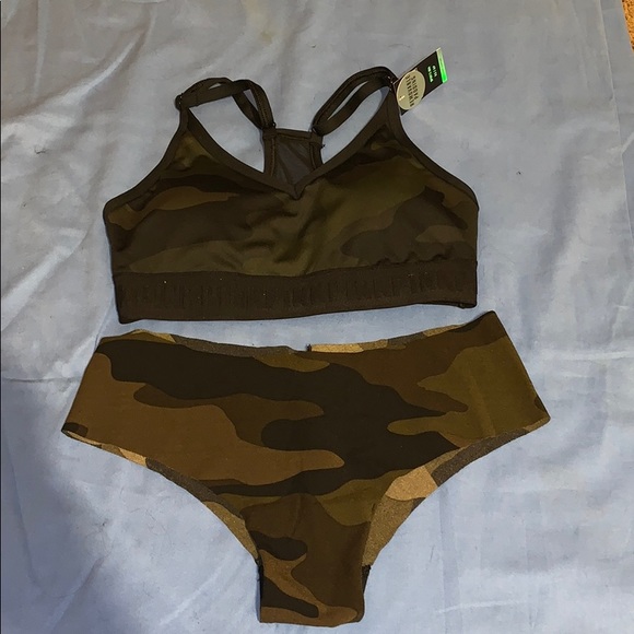 PINK Victoria's Secret Other - Pink VS Camouflage Bra and Panty Set